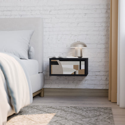 DELICATE MEMMENTO Nattduksbord i svart finish