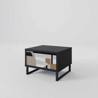 DELICATE MEMMENTO Nattduksbord i svart finish
