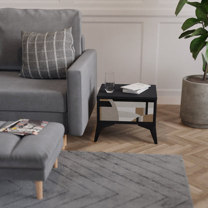 DELICATE MEMMENTO Nattduksbord i svart finish