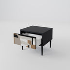 DELICATE MEMMENTO Nattduksbord i svart finish