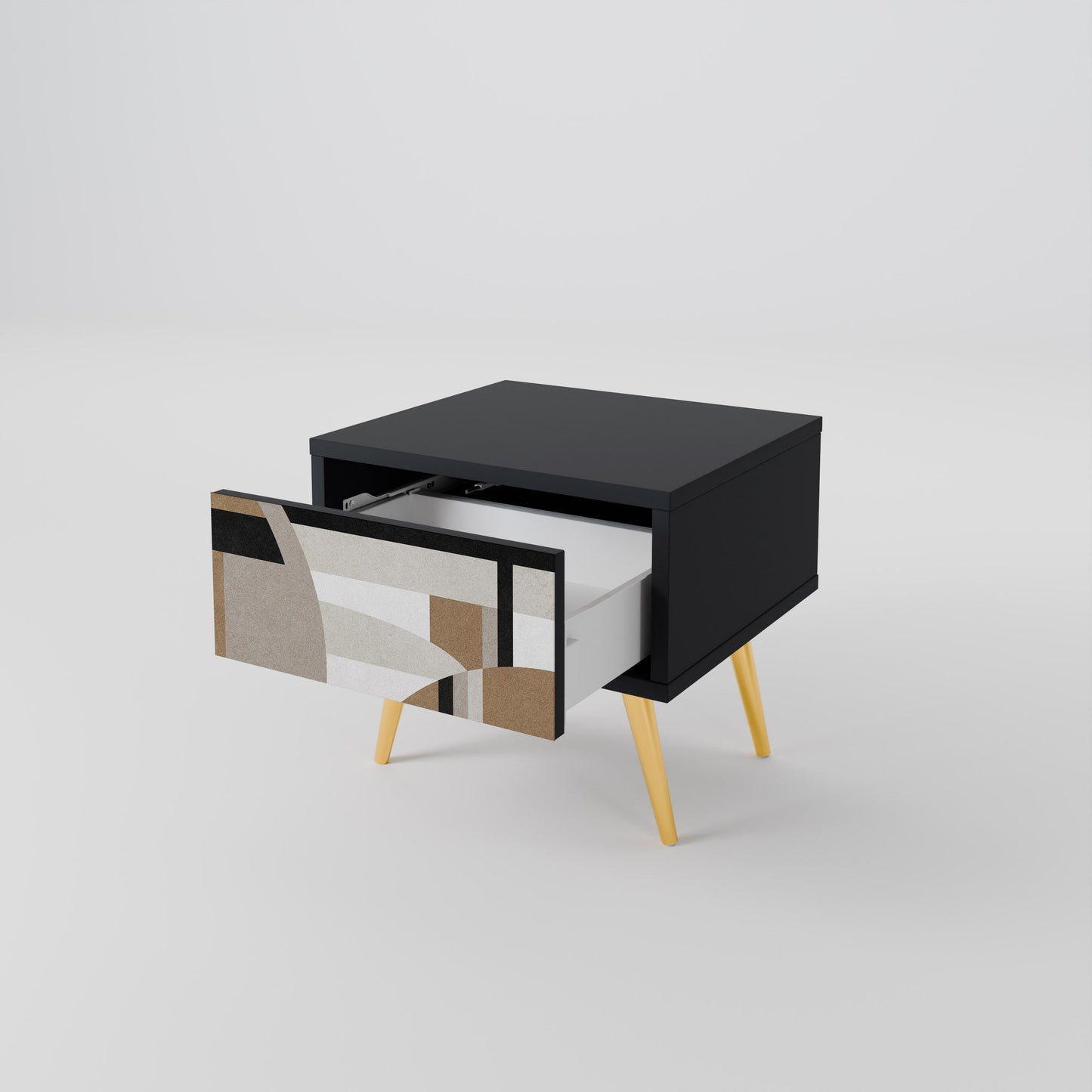 DELICATE MEMMENTO Nattduksbord i svart finish