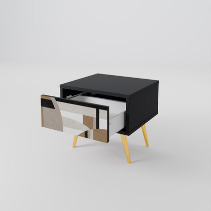 DELICATE MEMMENTO Nattduksbord i svart finish