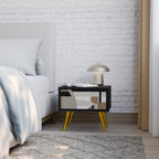 DELICATE MEMMENTO Nattduksbord i svart finish