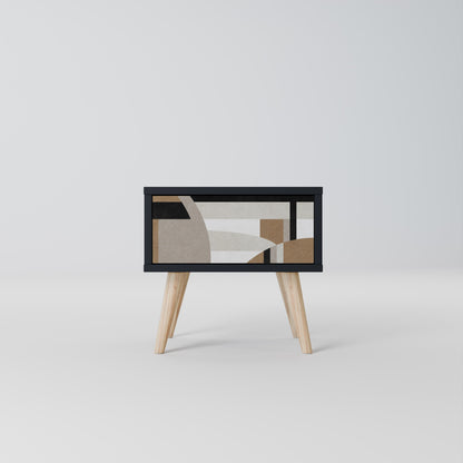 DELICATE MEMMENTO Nattduksbord i svart finish