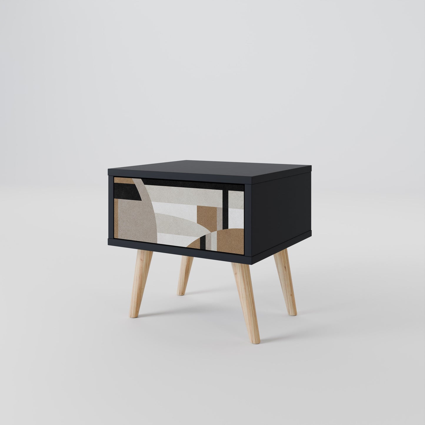 DELICATE MEMMENTO Nattduksbord i svart finish