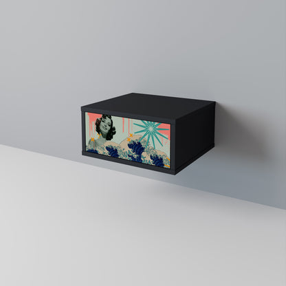 KANAGAWA BEAUTY Nattduksbord i svart finish