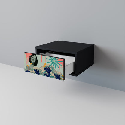 KANAGAWA BEAUTY Nattduksbord i svart finish