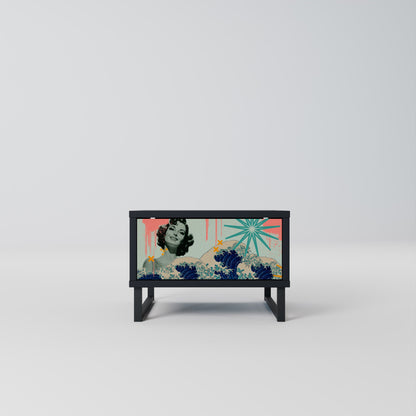 KANAGAWA BEAUTY Nattduksbord i svart finish