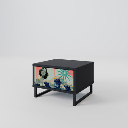 KANAGAWA BEAUTY Nattduksbord i svart finish