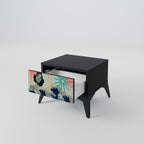 KANAGAWA BEAUTY Nightstand in Black Finish