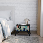 KANAGAWA BEAUTY Nightstand in Black Finish