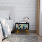 KANAGAWA BEAUTY Nightstand in Black Finish