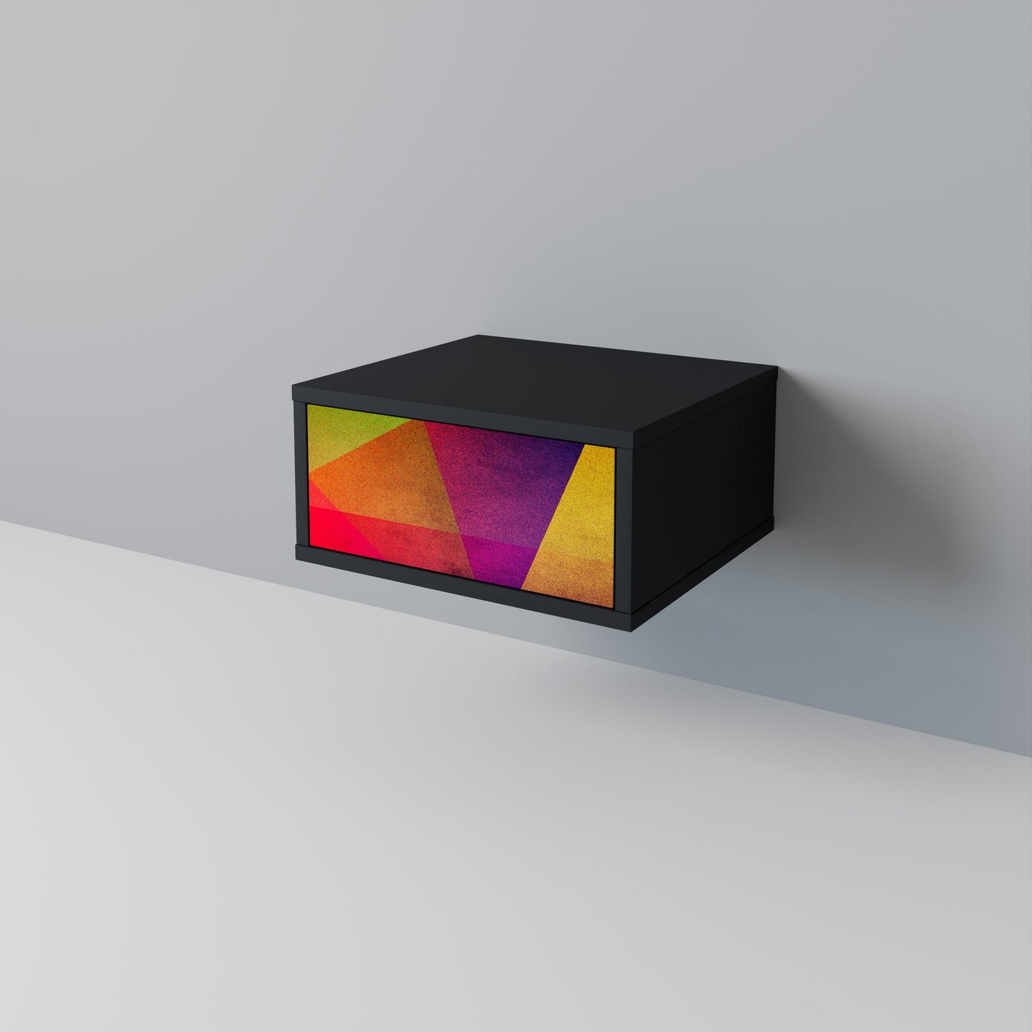 VIVID GEOMETRIE Nattduksbord i svart finish