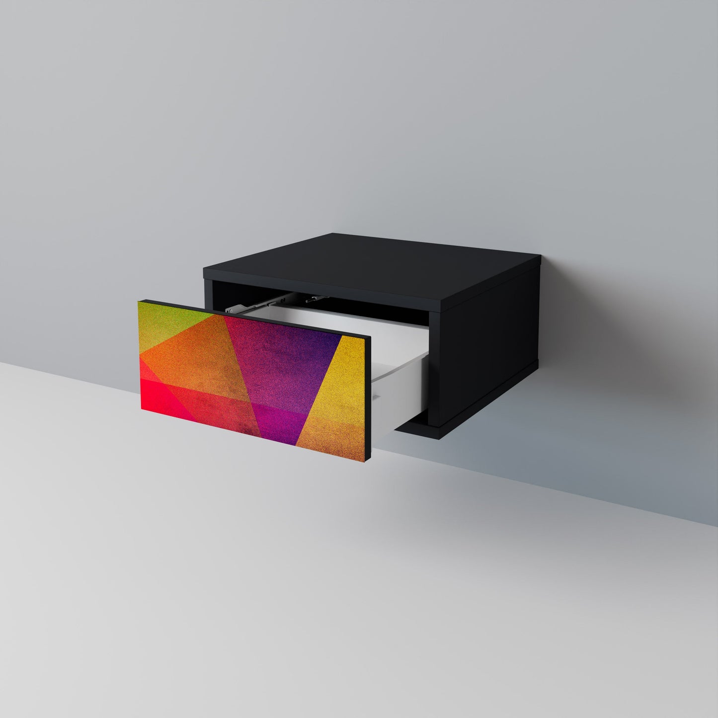 VIVID GEOMETRIE Nattduksbord i svart finish