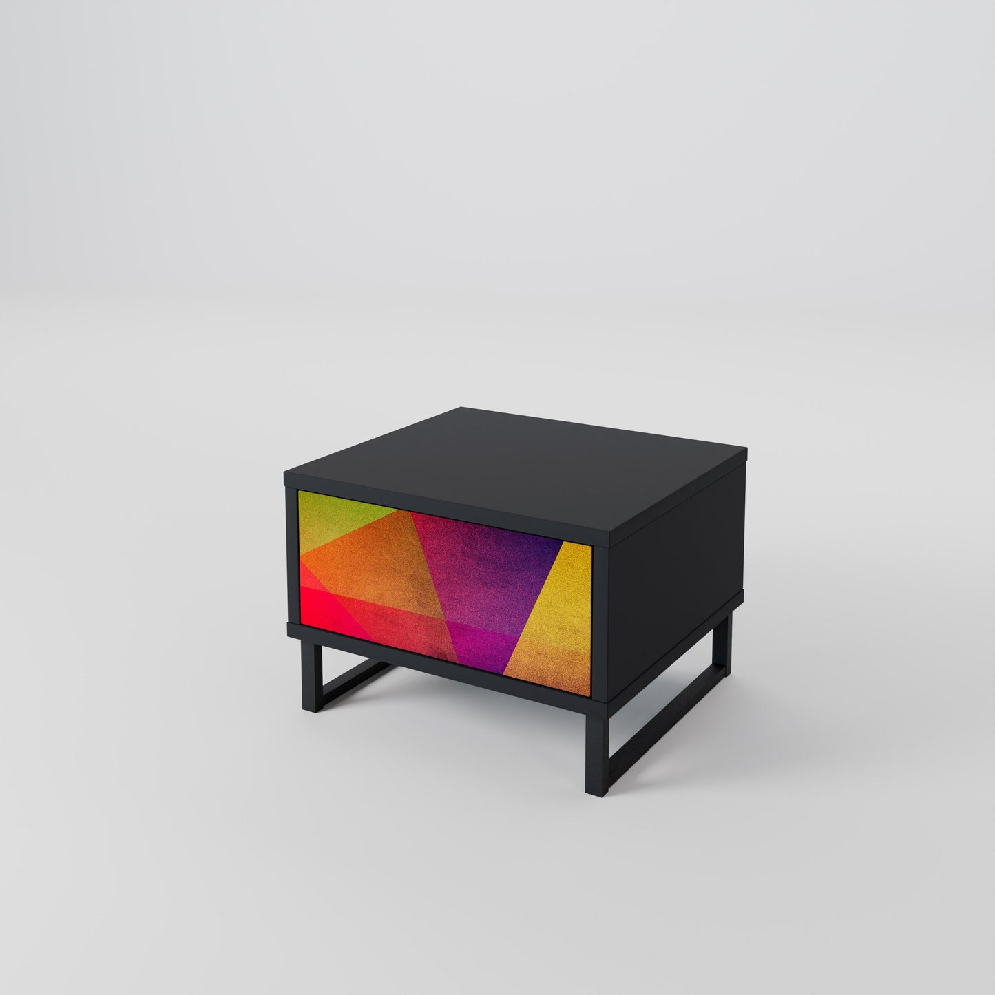 VIVID GEOMETRIE Nattduksbord i svart finish
