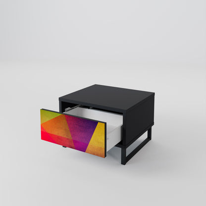 VIVID GEOMETRIE Nattduksbord i svart finish