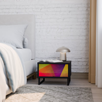 VIVID GEOMETRIE Nattduksbord i svart finish