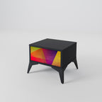 VIVID GEOMETRY Nightstand in Black Finish