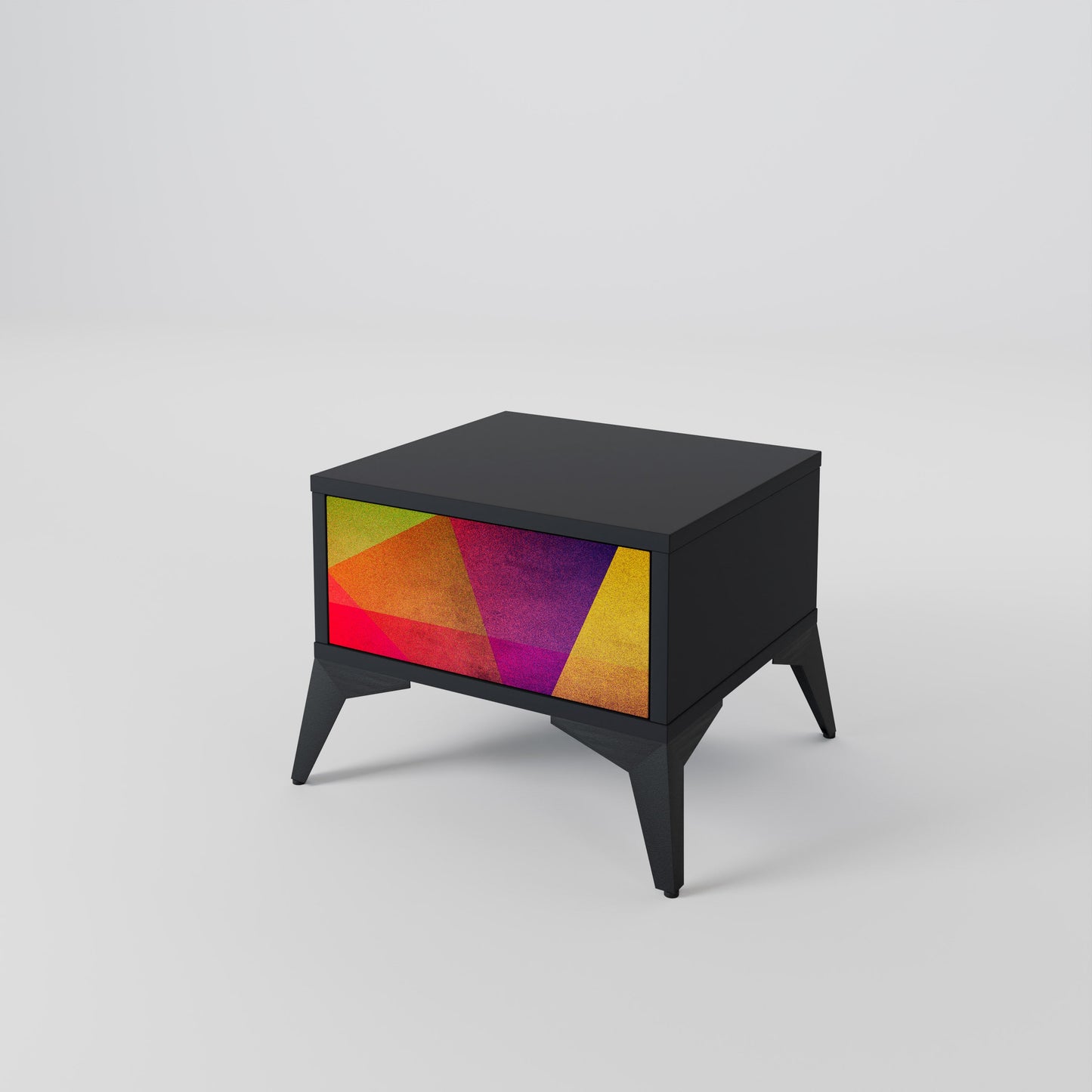 VIVID GEOMETRIE Nattduksbord i svart finish