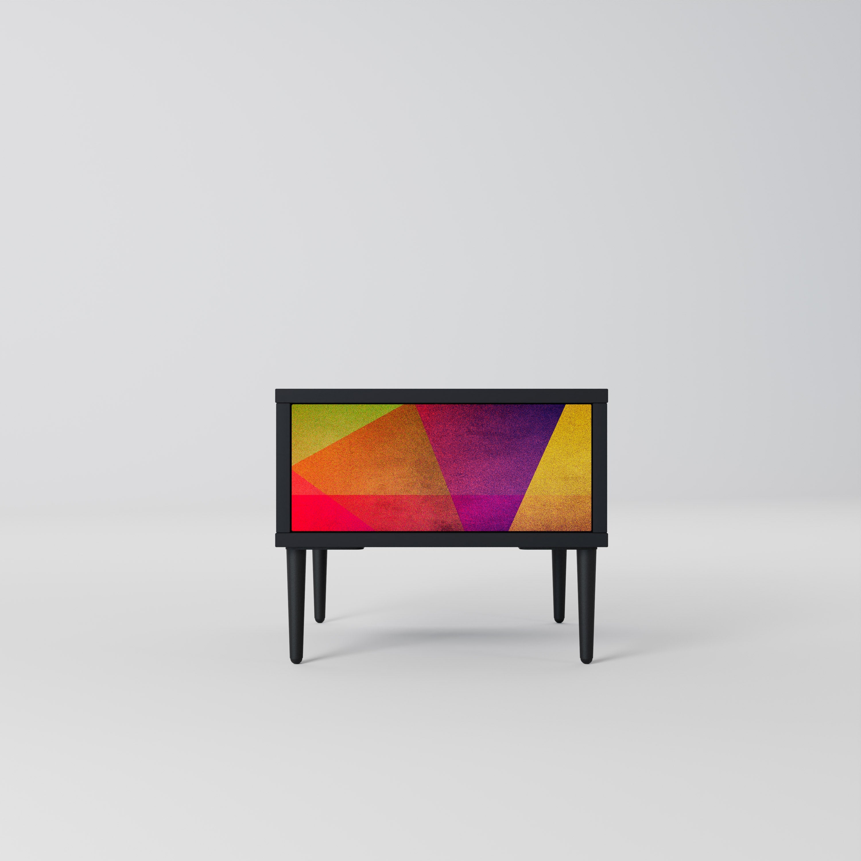 VIVID GEOMETRIE Nattduksbord i svart finish