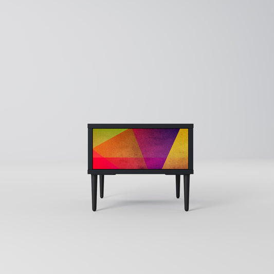 VIVID GEOMETRIE Nattduksbord i svart finish