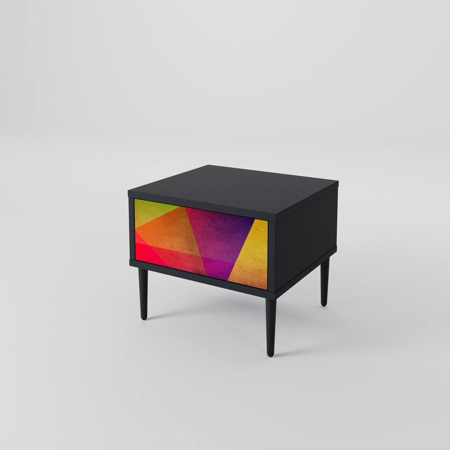 VIVID GEOMETRIE Nattduksbord i svart finish