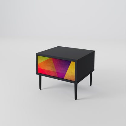 VIVID GEOMETRIE Nattduksbord i svart finish