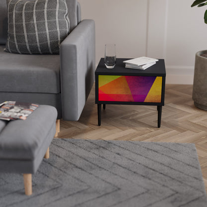 VIVID GEOMETRIE Nattduksbord i svart finish