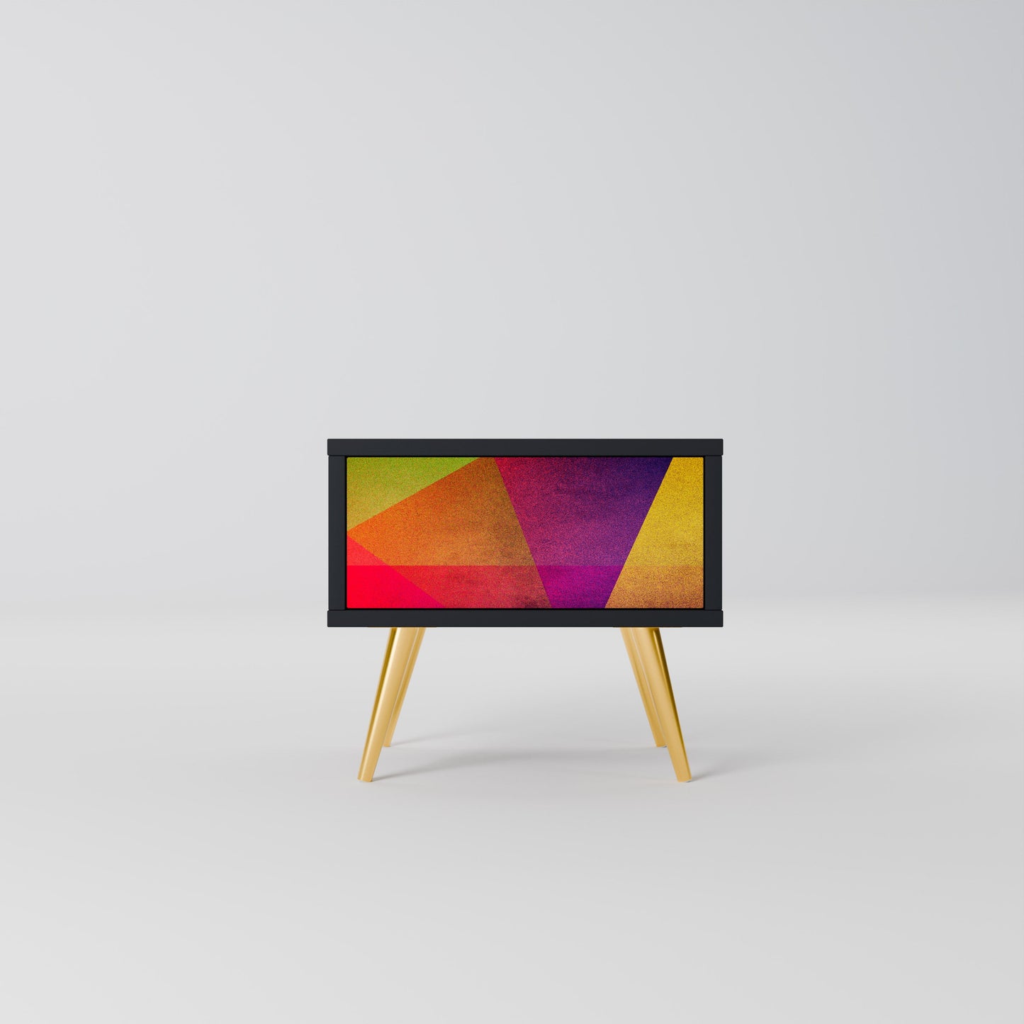VIVID GEOMETRIE Nattduksbord i svart finish