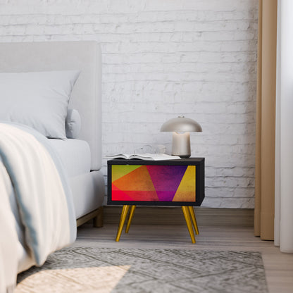 VIVID GEOMETRIE Nattduksbord i svart finish