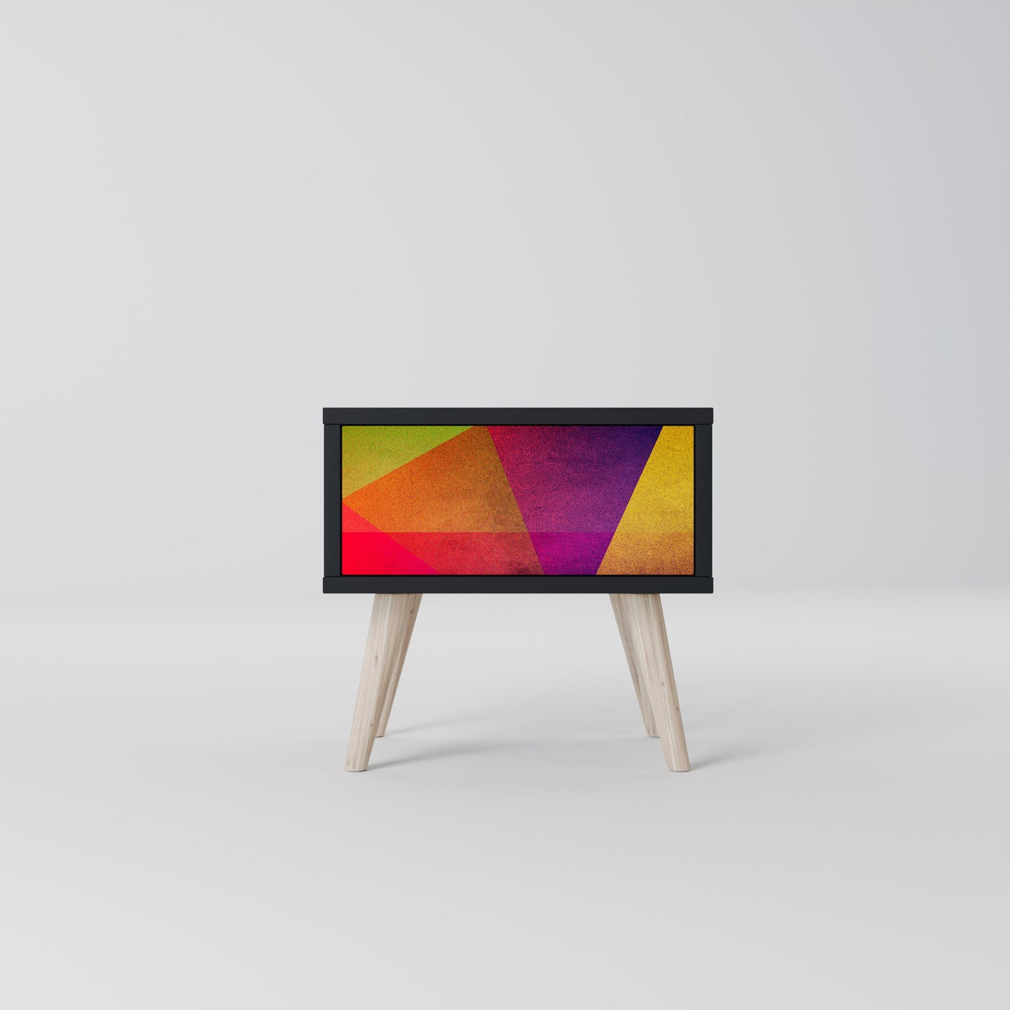 VIVID GEOMETRIE Nattduksbord i svart finish