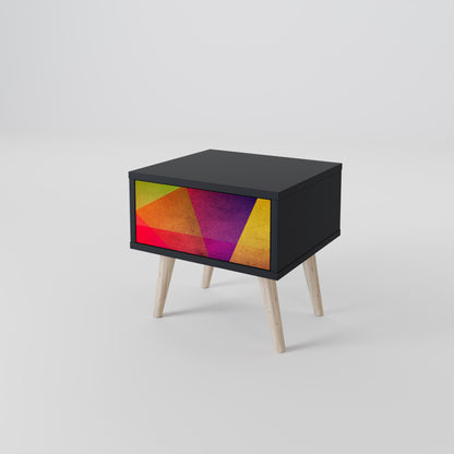 VIVID GEOMETRIE Nattduksbord i svart finish