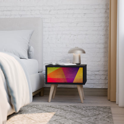 VIVID GEOMETRIE Nattduksbord i svart finish
