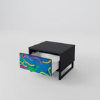 STREAMER TANGLE Nightstand in Black Finish