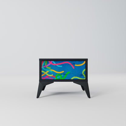 STREAMER TANGLE Nattduksbord i svart finish