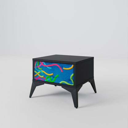 STREAMER TANGLE Nattduksbord i svart finish