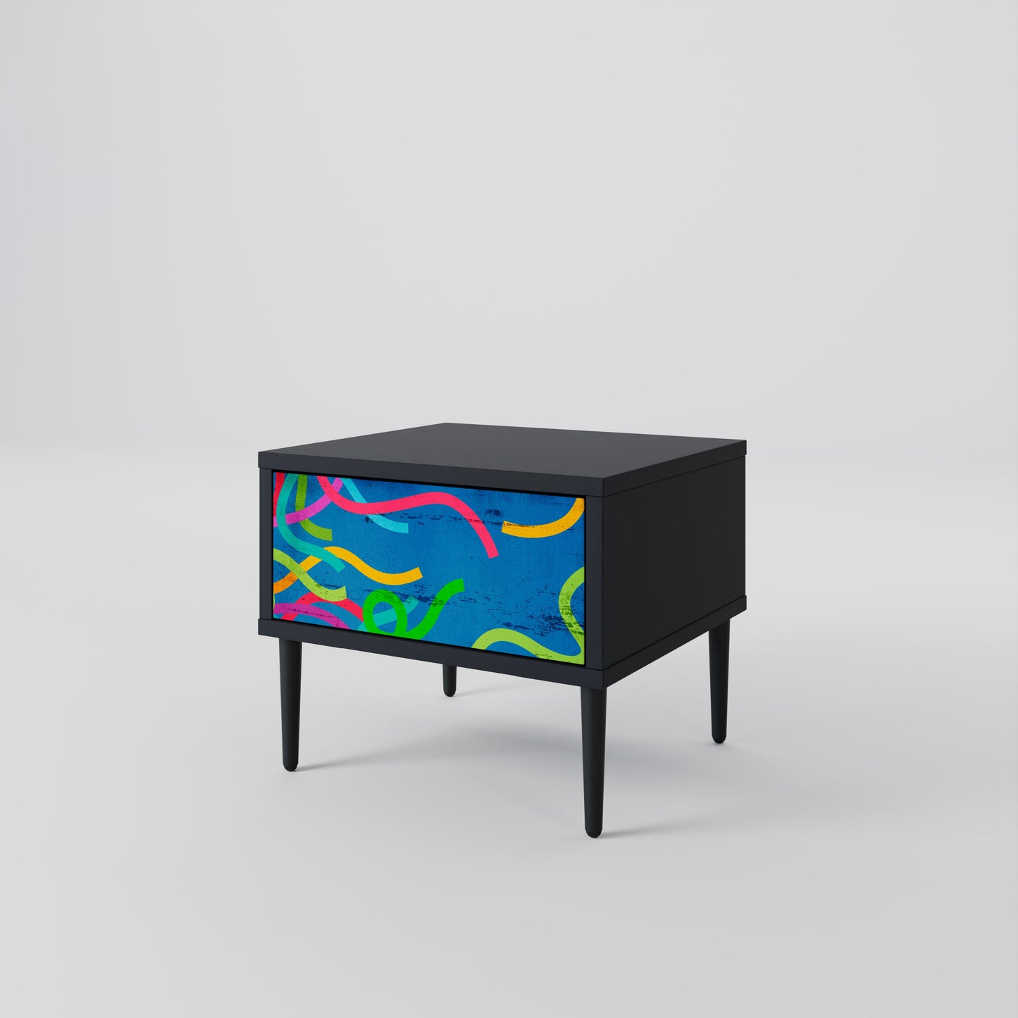 STREAMER TANGLE Nattduksbord i svart finish