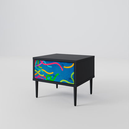 STREAMER TANGLE Nattduksbord i svart finish