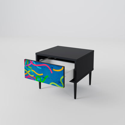 STREAMER TANGLE Nattduksbord i svart finish