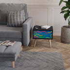 STREAMER TANGLE Nightstand in Black Finish