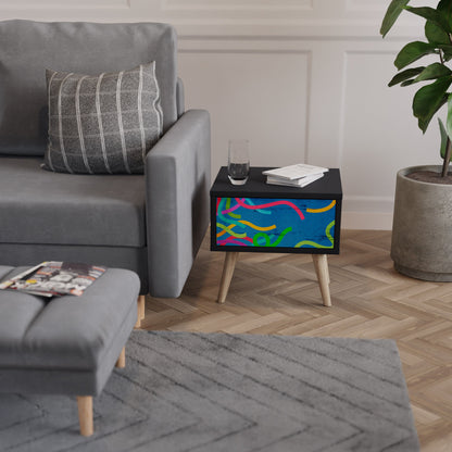 STREAMER TANGLE Nattduksbord i svart finish
