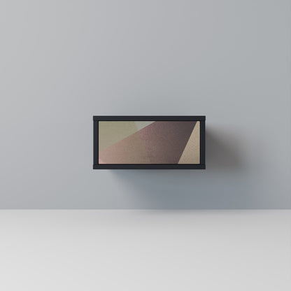 Nattduksbord i beige geometri i svart finish