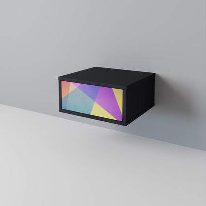 LJUS GEOMETRISK Sängbord i svart finish