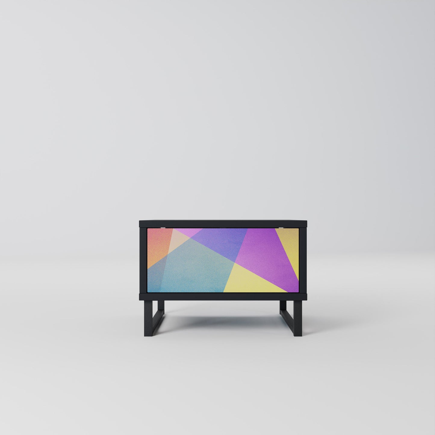 LJUS GEOMETRISK Sängbord i svart finish
