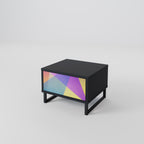 BRIGHT GEOMETRY Nightstand in Black Finish