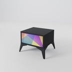 BRIGHT GEOMETRY Nightstand in Black Finish