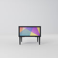 BRIGHT GEOMETRY Nightstand in Black Finish