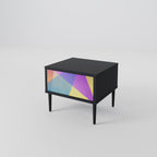 BRIGHT GEOMETRY Nightstand in Black Finish