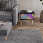 BRIGHT GEOMETRY Nightstand in Black Finish