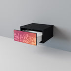 IRREGULAR PINK Nightstand in Black Finish